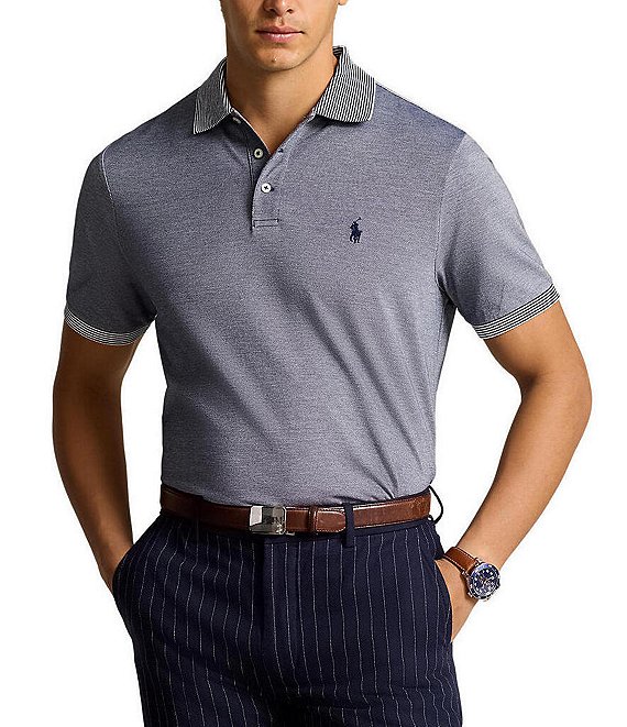 Polo Ralph Lauren Classic Fit Oxford Mesh Short Sleeve Polo Shirt ...