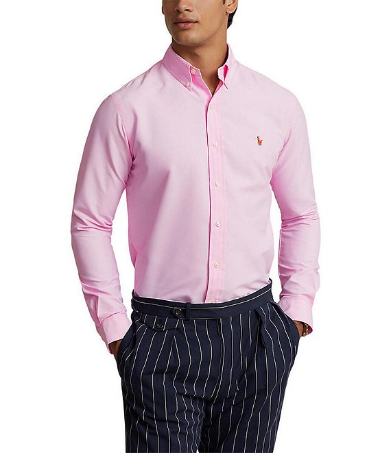Polo Ralph Lauren Shirt Mens 3XB XXXL Pink Classic Fit Long Sleeve