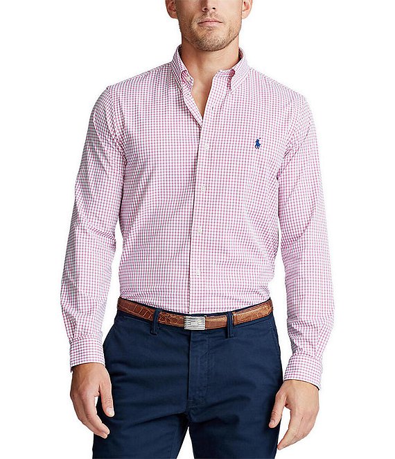 Polo Ralph Lauren Classic Fit Performance Stretch Mini-Check Twill Long ...