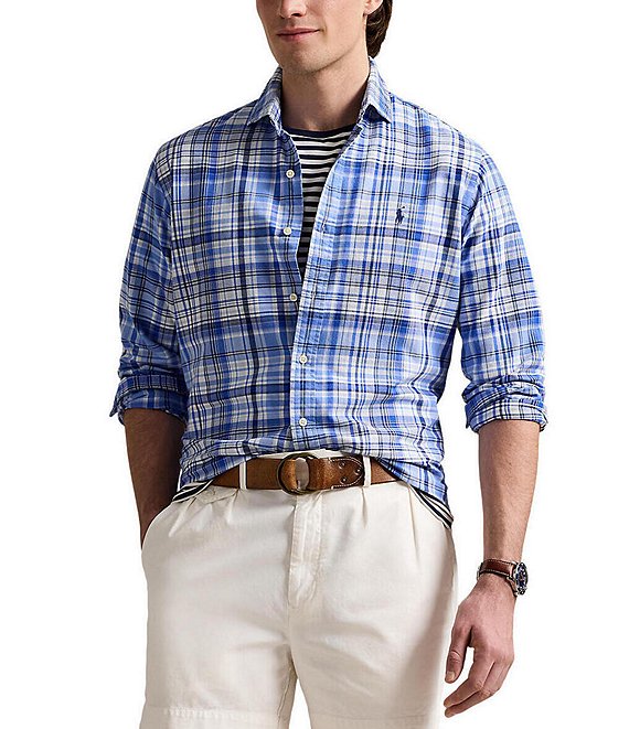 Polo Ralph Lauren Classic Fit Multi Plaid Oxford Long Sleeve