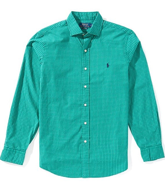 Polo Ralph Lauren Classic Fit Plaid Poplin Long Sleeve Woven Shirt