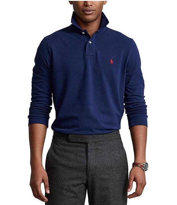 Polo Ralph Lauren Classic Fit Mesh Long Sleeve Polo Shirt | Dillard's