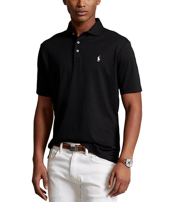 MLANM Men's Short Sleeve Polo Shirts 1/4 Zip Quick Dry Golf Polo