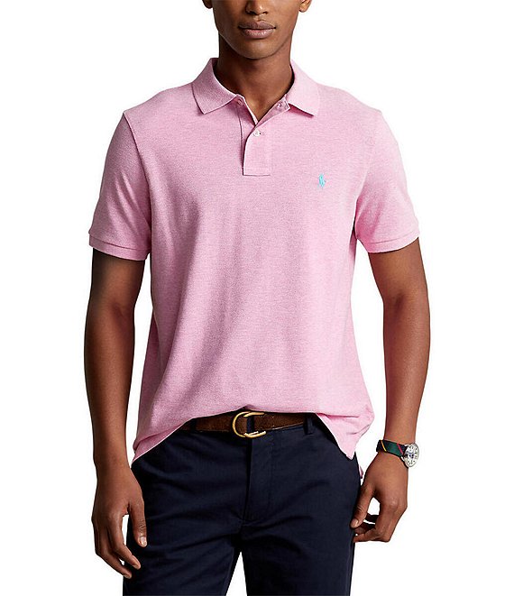 Color:Hampton Pink Heather - Image 1 - Classic-Fit Solid Polo Shirt