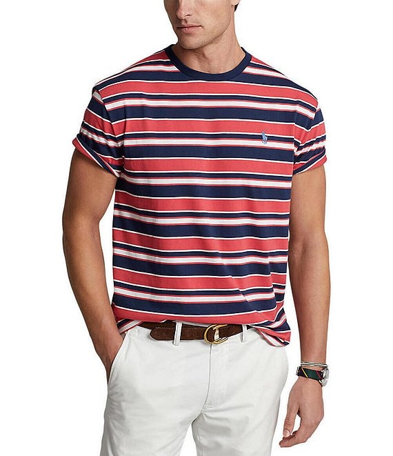 Polo Ralph Lauren Classic-Fit Starboard Red Stripe Short-Sleeve Tee ...
