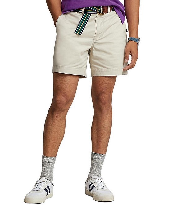 Color:Classic Stone - Image 1 - Classic-Fit Stretch Chino 6#double; Inseam Shorts
