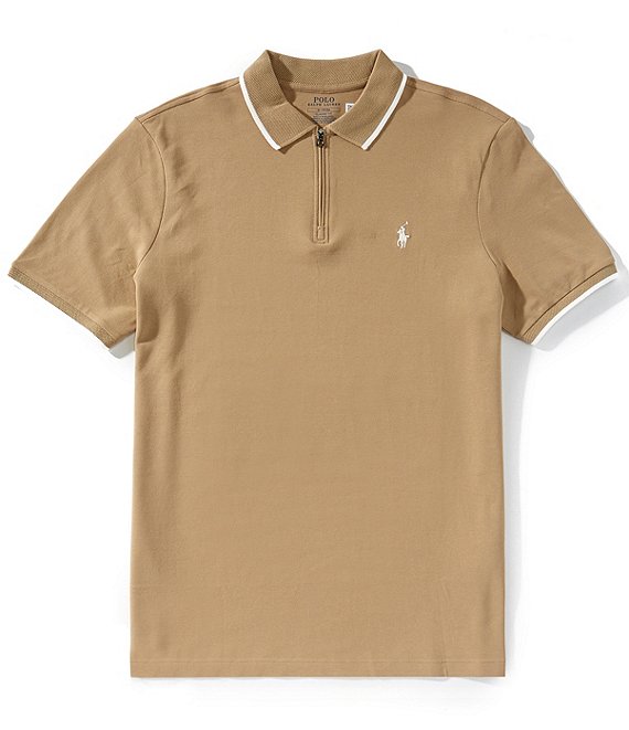 Polo Ralph Lauren Classic Fit Stretch Mesh Zip Short Sleeve Polo Shirt