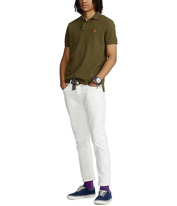 Polo Ralph Lauren Custom Slim Fit Solid Mesh Polo Shirt | Dillard's