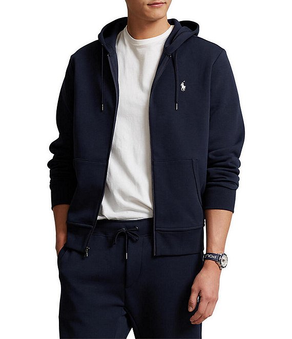 Polo Ralph Lauren Double-Knit Heathered Full-Zip Hoodie Jacket