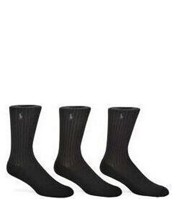 Polo Ralph Lauren Micro-Cushioning Dress Socks 3-Pack, Navy - Image 1
