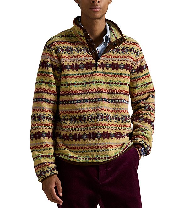 Polo Ralph Lauren Fair Isle Fleece Pullover, Camel Combo - Image 1