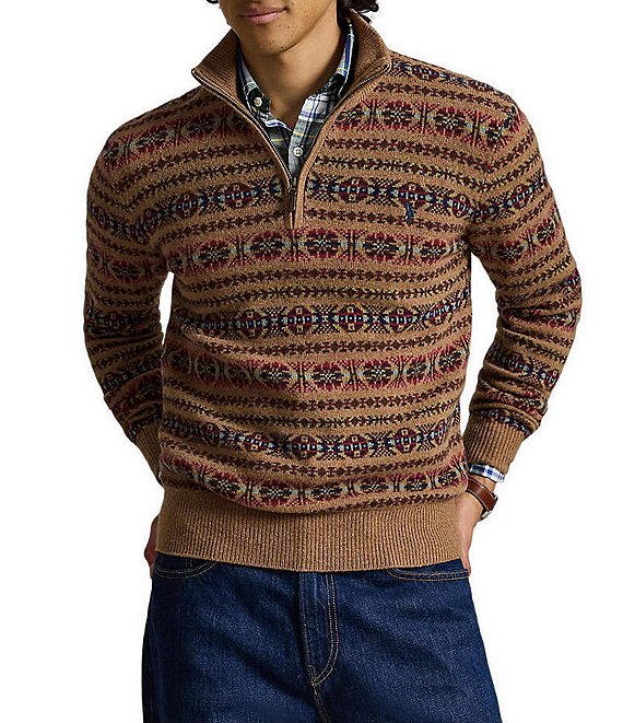 Polo Ralph Lauren Fair Isle Mockneck Wool Sweater