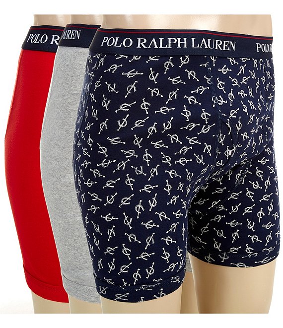 Polo Ralph Lauren Printed 3#double; Boxer Brief 3-Pack