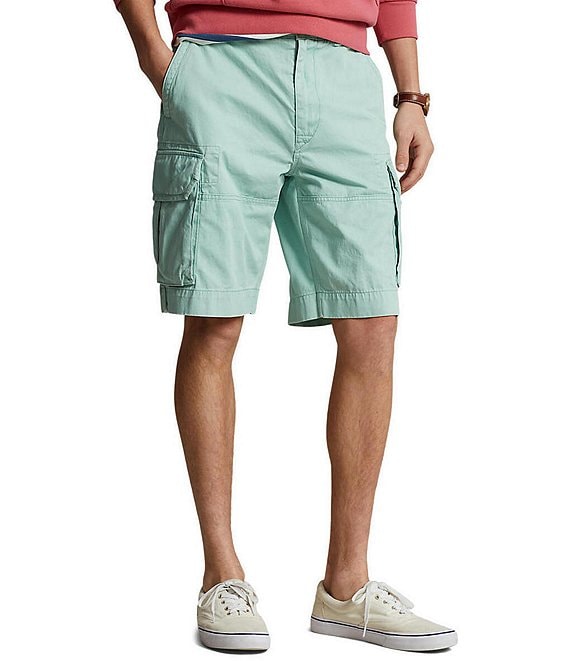 Polo Ralph Lauren Men's 10-1/2-Inch Relaxed Fit Twill Cargo Shorts - Deckwash White - Size 34