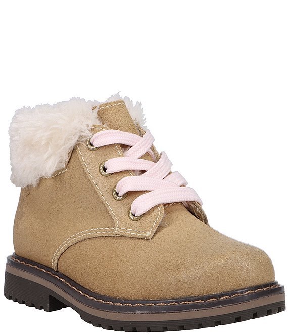 Polo Ralph Lauren Girls' Burnley Suede and Faux Fur Booties (Infant ...