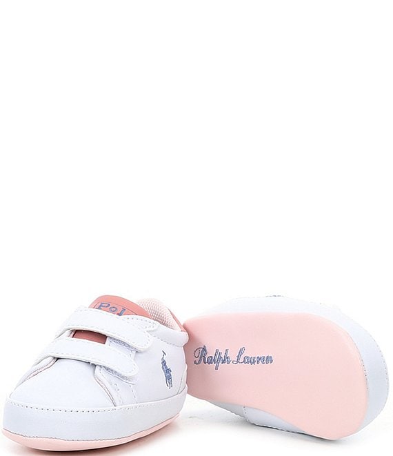 Polo Ralph Lauren Girls Heritage Court II EZ Court Crib Shoes Infant