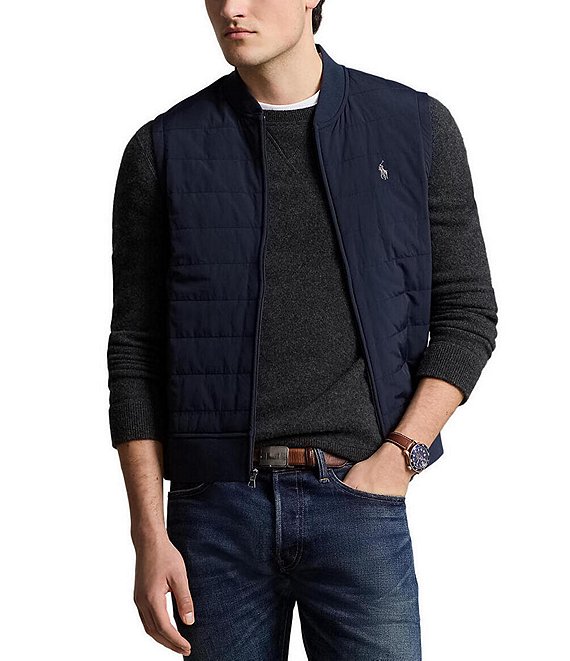 Ralph lauren down panel double knit vest best sale