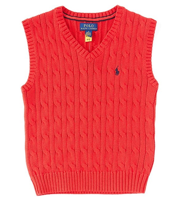 Polo Ralph Lauren Little Boys 2T-7 Cable Knit Sweater Roy Vest | Dillard's