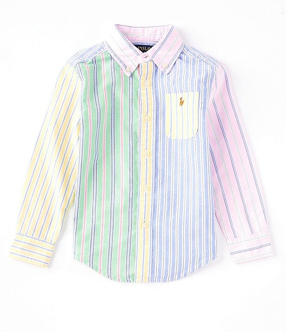 Polo Ralph Lauren Little Boys 2T-7 Long Sleeve Fun Stripe Oxford Shirt