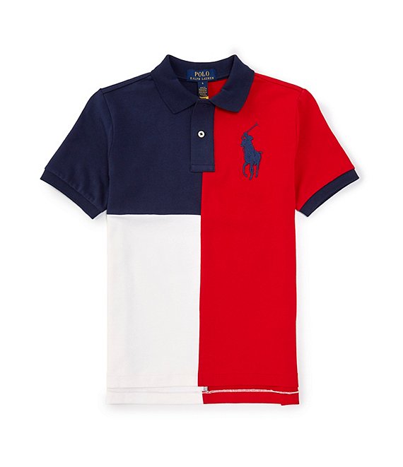 Polo Ralph Lauren Little Boys 2T 7 Short Sleeve Big Pony Colorblock Heavyweight Jersey Polo Shirt Dillard s