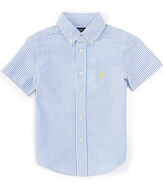 Blue Striped Seersucker Shirt