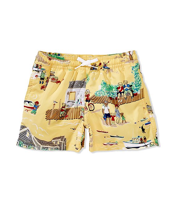 Polo Ralph Lauren Little Boys Traveler Polo Bear Swim Trunks