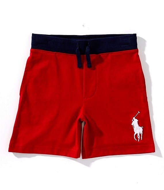 Polo Ralph Lauren Little Boys Big Pony Jersey Shorts, RL2000 Red - Image 1