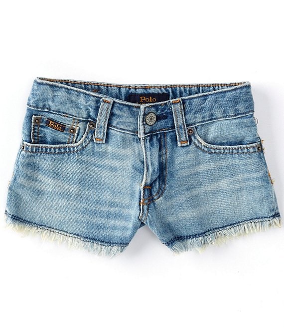 Polo Ralph Lauren Little Girls 2T-6X Frayed Denim Shorts | Dillard's