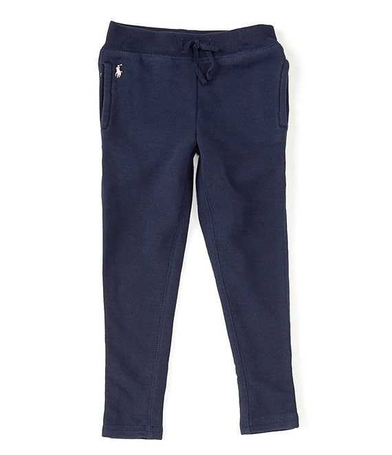 Color:French Navy - Image 1 - Little Girls 2T-6X French Terry Legging