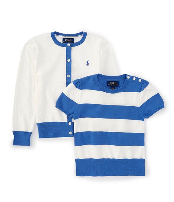 Polo Ralph Lauren long sleeve logo sweater in light blue