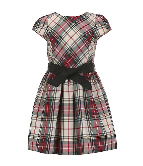 New polo ralph lauren girls red hotsell Plaid fit and flare Dress