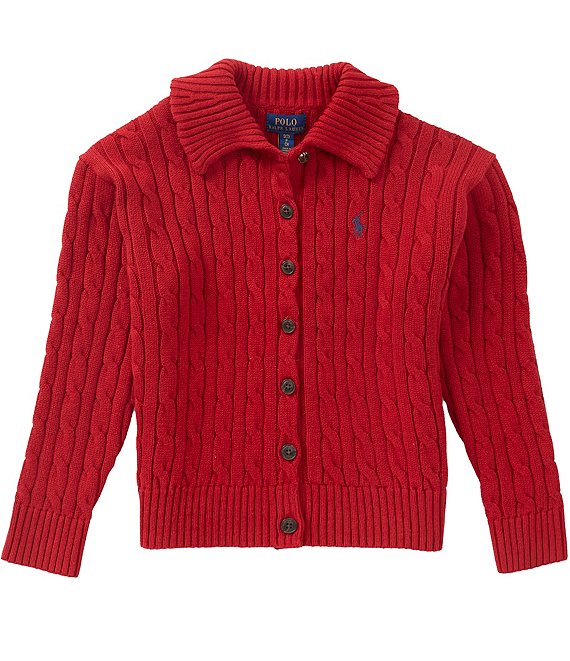 Polo Ralph Lauren Little Girls Long Sleeve Cable Knit Cardigan