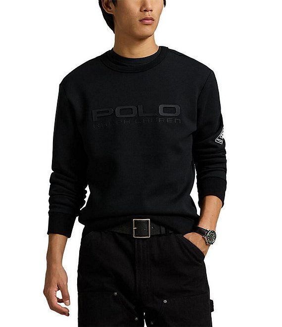 Popular Polo Ralph Lauren Men’s Double-Knit Sweatshirt - XXL - Black