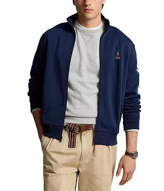 Men's polo baseball jacket best sale