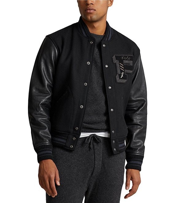 Ralph Lauren Men's The Iconic Letterman Jacket - Size S in Polo Black