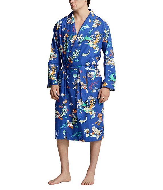 Polo Ralph Lauren Long Sleeve Regatta Print Woven Robe | Dillard's