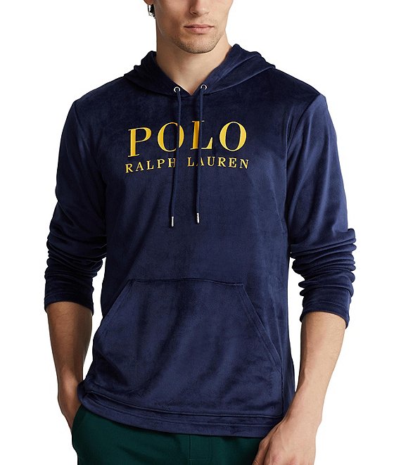 Polo Ralph Lauren Long Sleeve Velour Lounge Hoodie | Dillard's