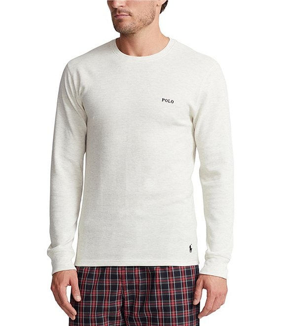 Polo Ralph Lauren Long-Sleeve Waffle-Knit Sleep Shirt | Dillard's