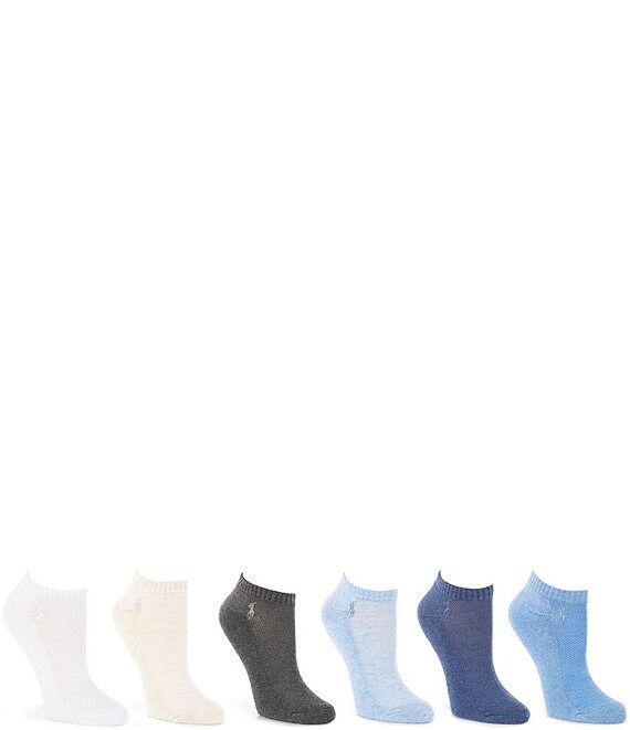 Color:Chambray - Image 1 - Women's Low-Cut Mesh-Top Sport Socks, 6 Pack