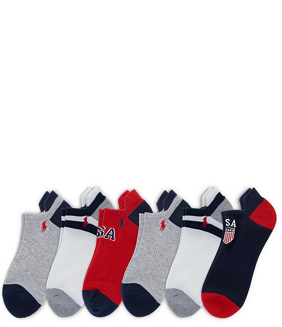 Polo Ralph Lauren Low-Cut Socks 6-Pack, Assorted - Image 1