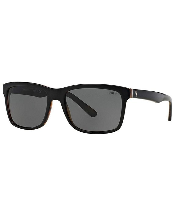 Color:Black Havana - Image 1 - Men's 0ph4098 57mm Square Sunglasses