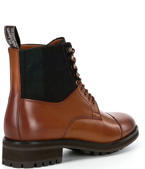POLO RALPH LAUREN  Men\'s Bryson Leather & Tartan Plaid Wool Boot Size 7 NEW $228 0400024694179?wid=600&hei=800&  main image 4