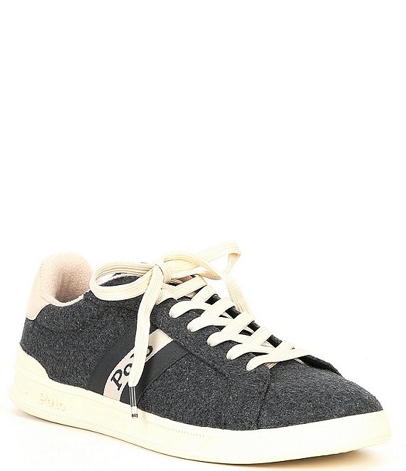 Color:Grey - Image 1 - Men's Heritage Court II Flannel Lace-Up Sneakers