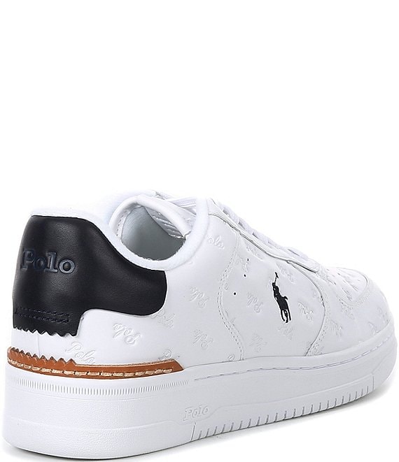 Polo Ralph Lauren Men's Masters Court Embossed Logo Leather