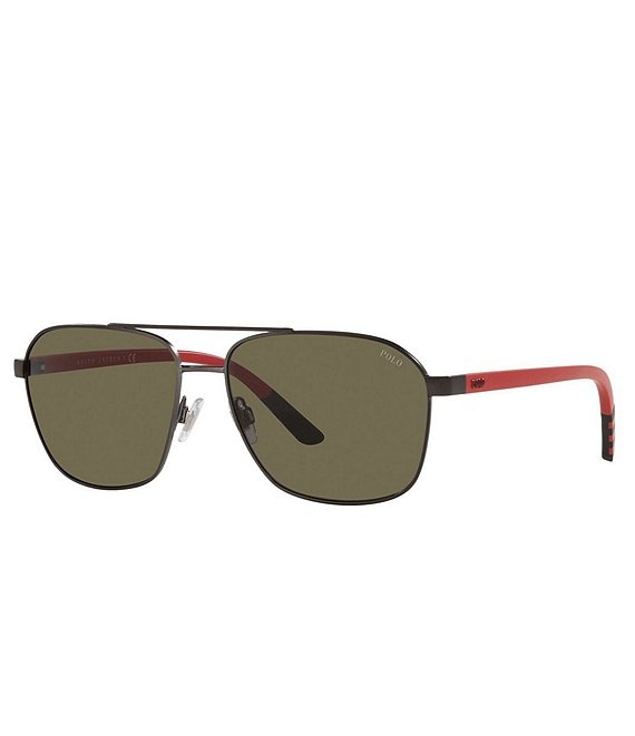Color:Matte Gunmetal - Image 1 - Men's Ph3140 59mm Pilot Sunglasses