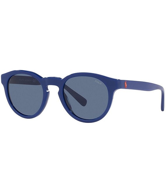 Color:Royal Blue - Image 1 - Men's Ph4184 49mm Round Sunglasses