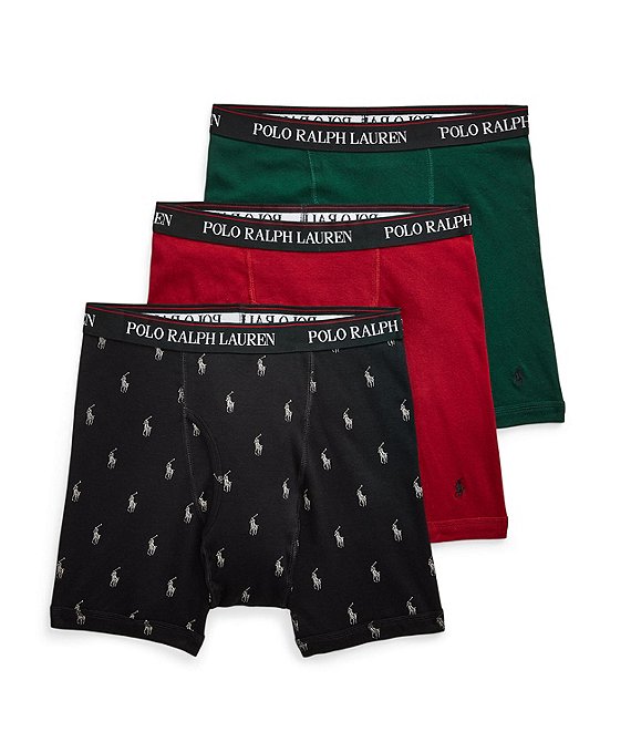 Polo Ralph Lauren Moisture Wicking Jersey Boxer Briefs 3-Pack