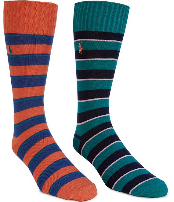 Polo Ralph Lauren Multi Stripe Detail Socks 2-Pack