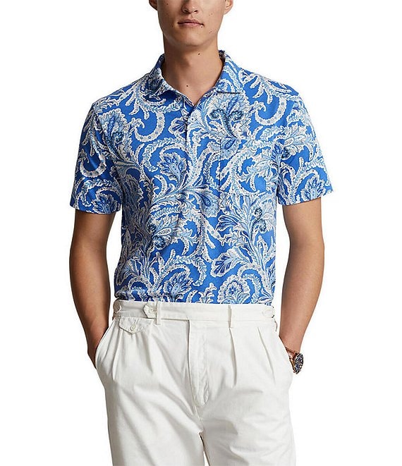 Polo Ralph Lauren Paisley Short Sleeve Polo Shirt | Dillard's