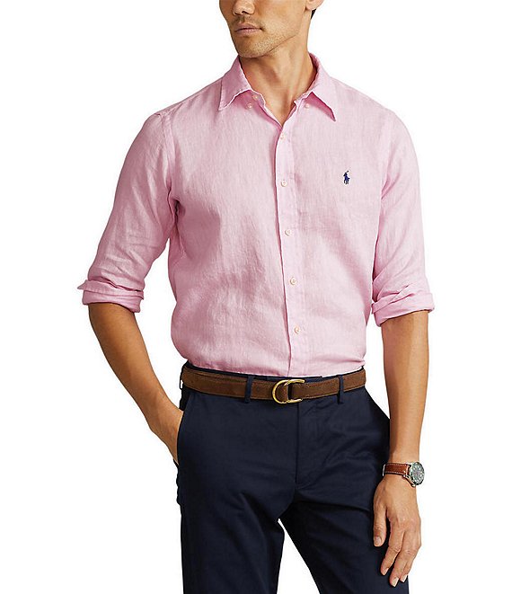 Polo Ralph Lauren Piece Dye Linen Long-Sleeve Woven Shirt | Dillard's